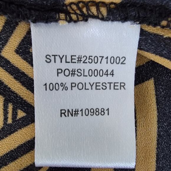 Sunny Leigh Artsy Groovy Blouse Womens Sz XL High-Low Pleated Bell Sleeves Light - Picture 8 of 9